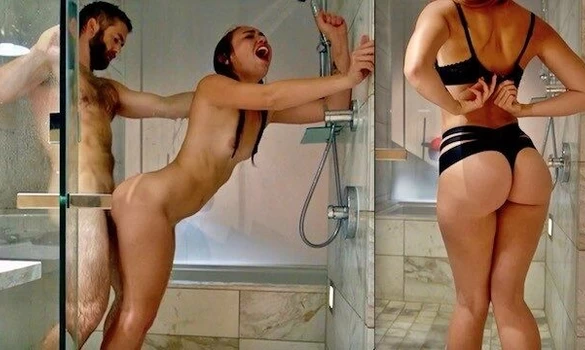 Решила сходить в душ с парнем и все это закончилось страстным сексом со стонами!